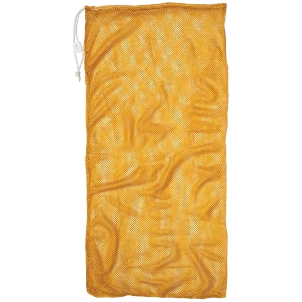 Versatile Drawstring Mesh Storage Sack - Ideal for Balls, Laundry & Toys (Gold)