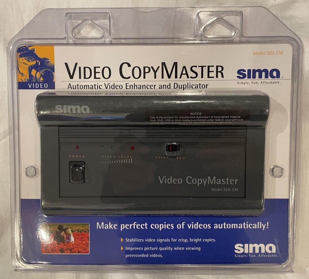 Sima Video CopyMaster Video Enhancer & Duplicator SED-CM