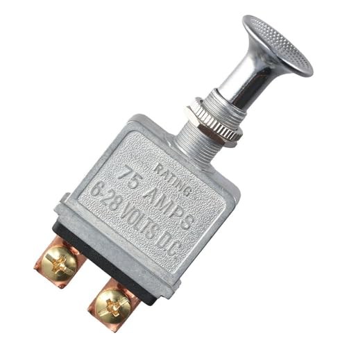 2 Pcs 2 Terminals Heavy Duty Push-Pull Switch,Heavy Duty Push-Pull-On-Off