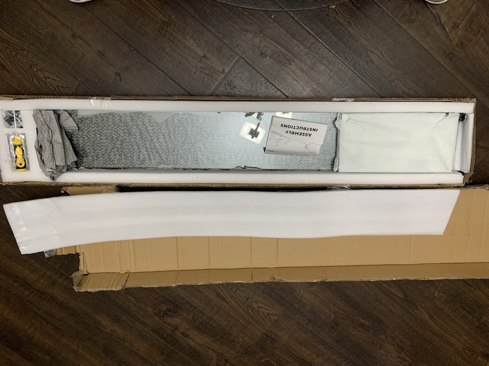 Rectangular Fire Pit Wind Guard 41.5 x 11.5 x 6 Tempered Glass Partial!!!