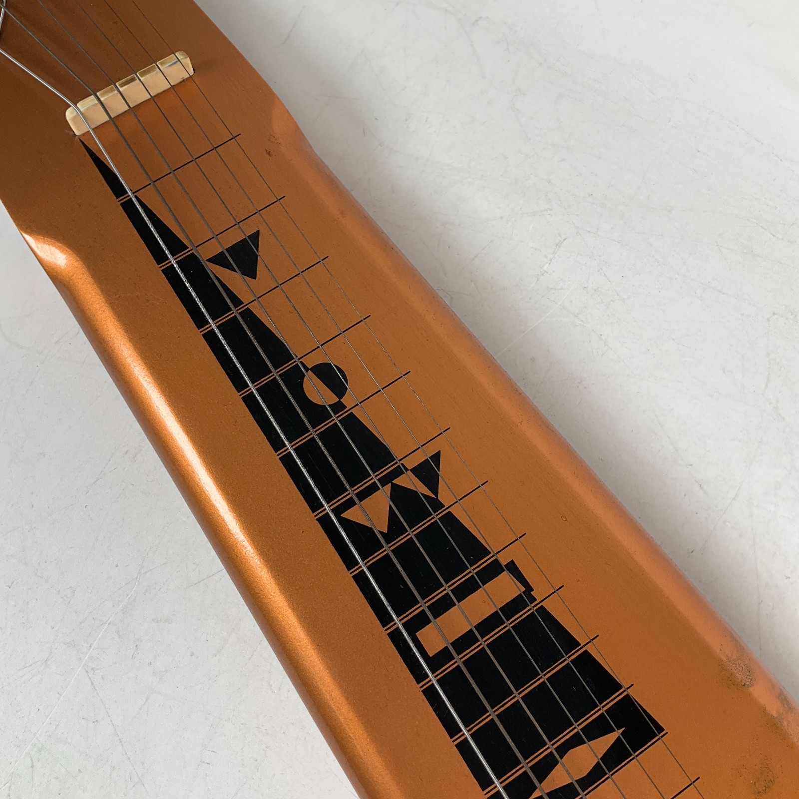 Vintage 1960s Harmony H-1 Lap Steel Electric Guitar Copper with Case