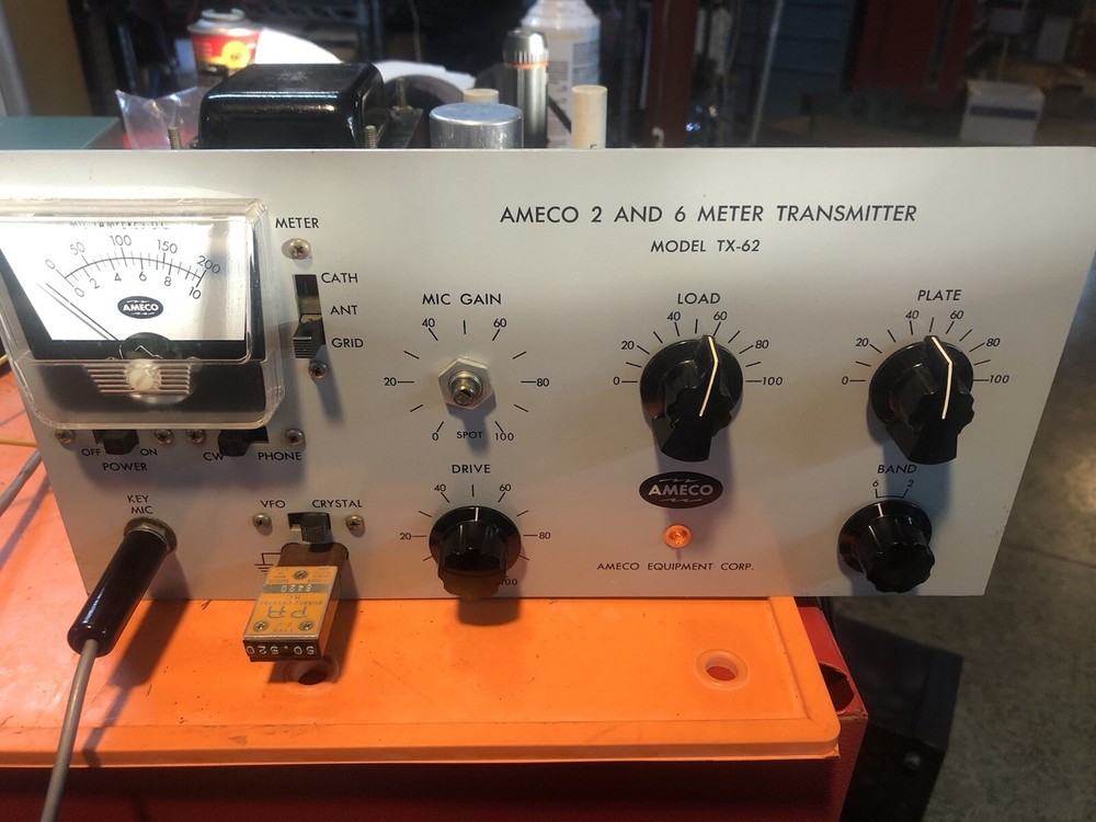 Ameco TX-62 Ham Radio Transmitter Used Not Working Very Clean For Age