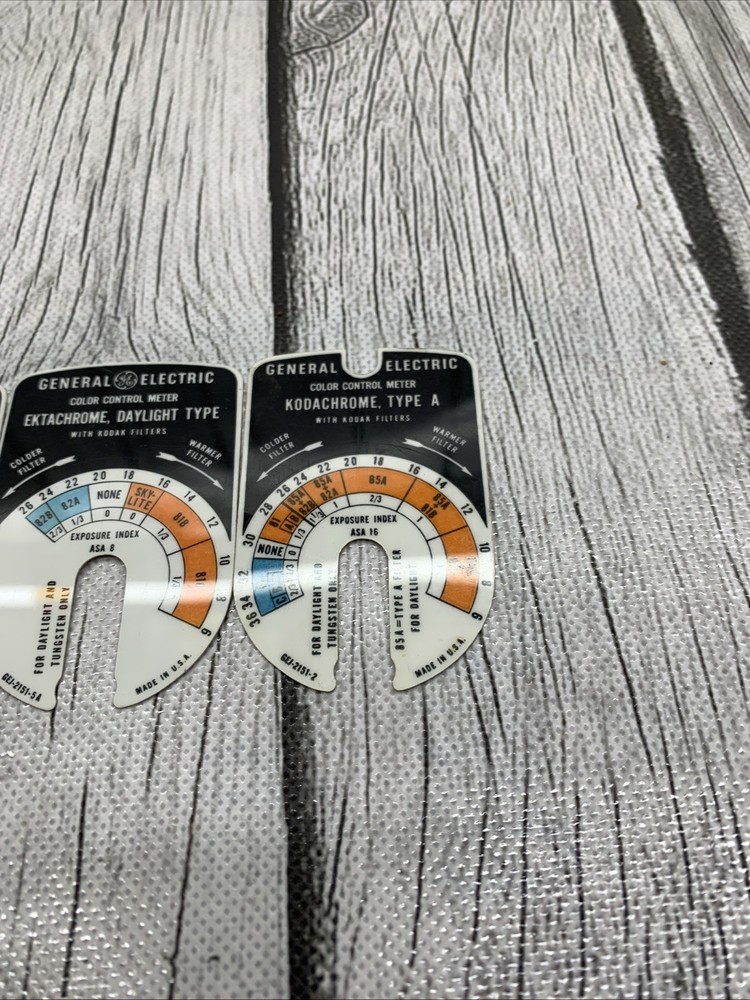 GENERAL ELECTRIC Color Control Meter SLIDES Only 3 All Different