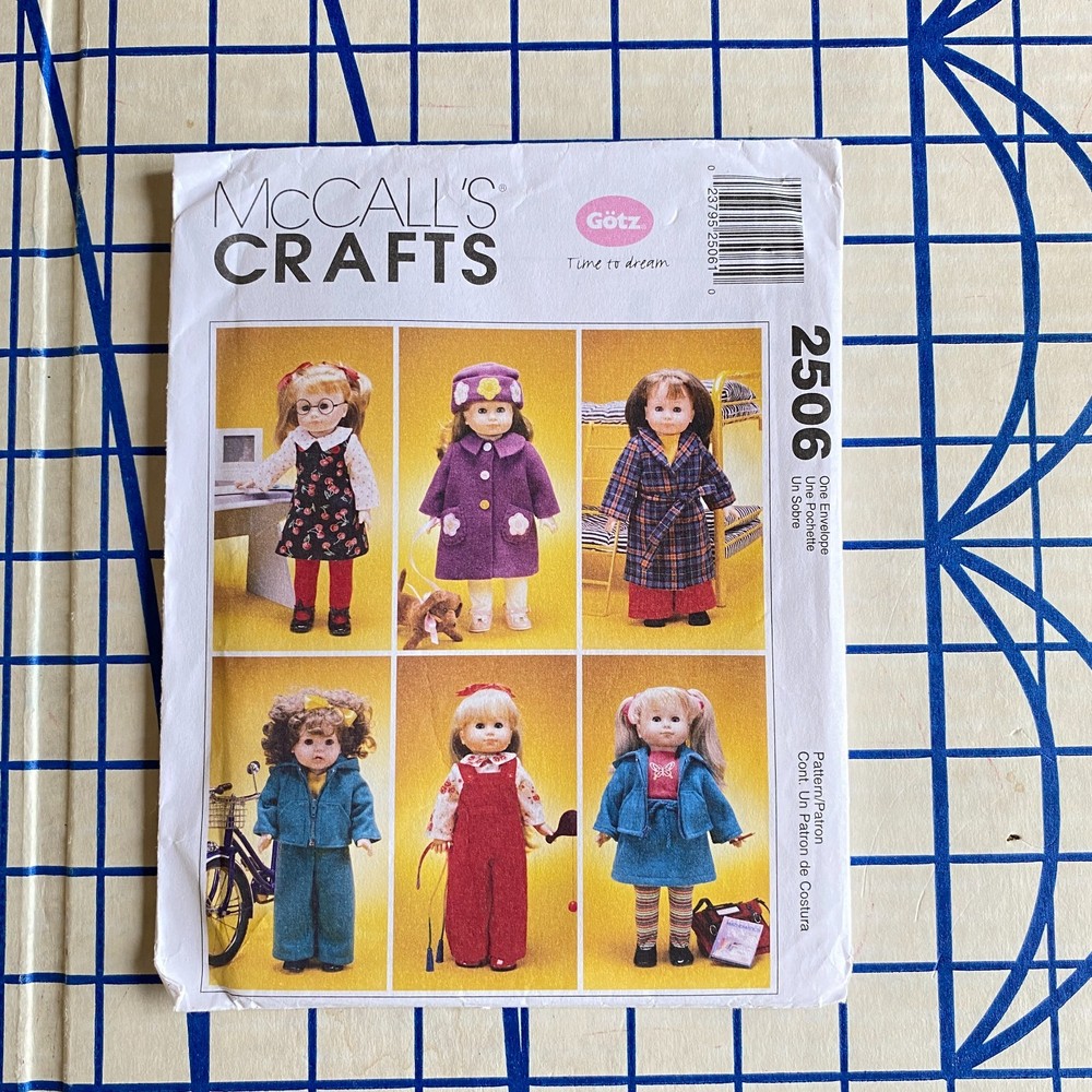 Uncut Pattern 18" Doll Clothes McCalls 2506