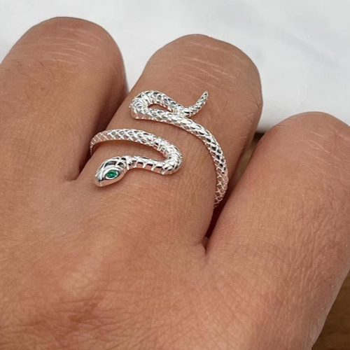 Snake Ring Adjustable Snake Ring Open Snake Ring Sterling Silver Snake Ring