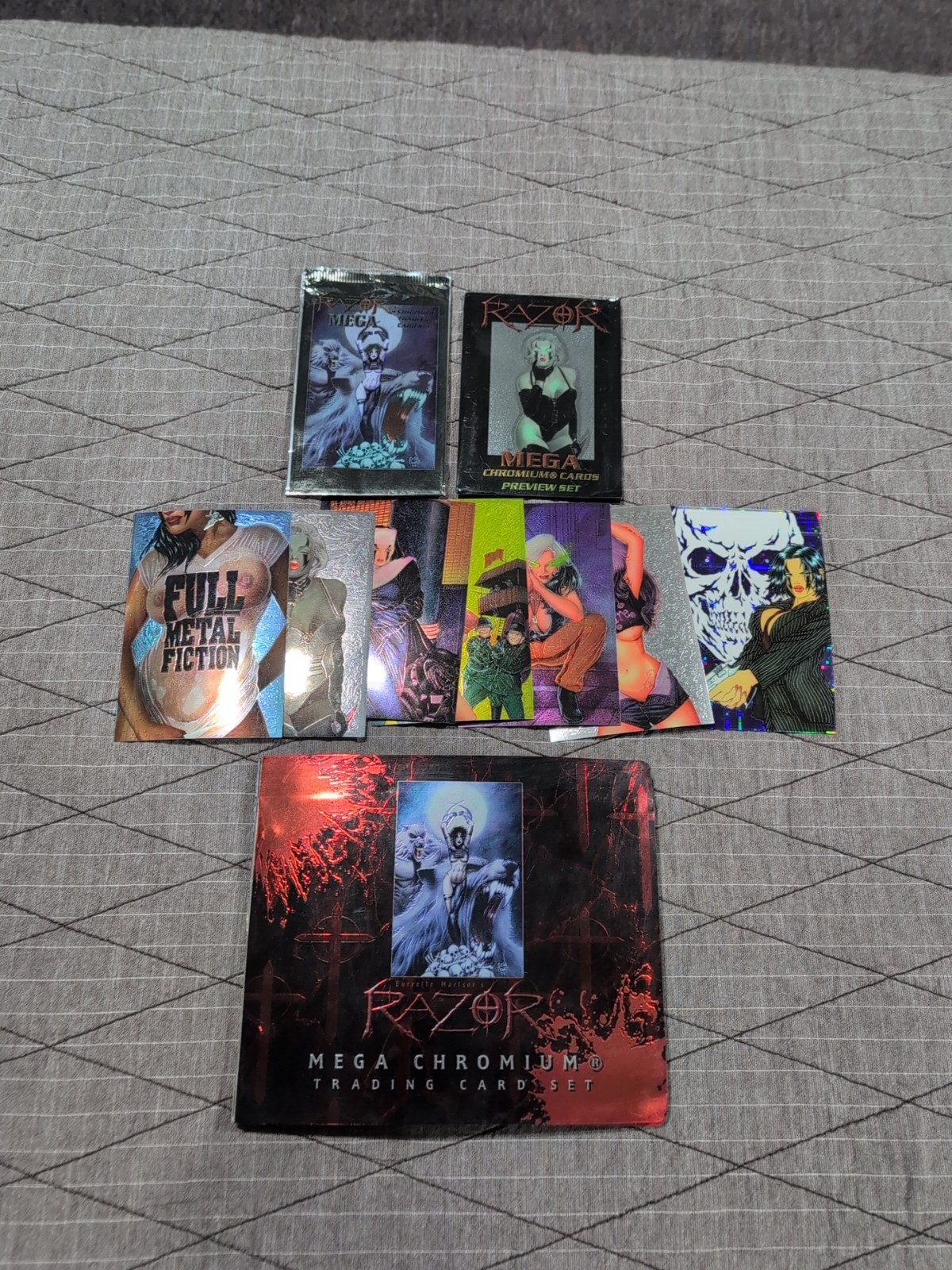 Everette Hartsoe's RAZOR Mega Chromium Card Complete Set w/binder/Chase/Preview