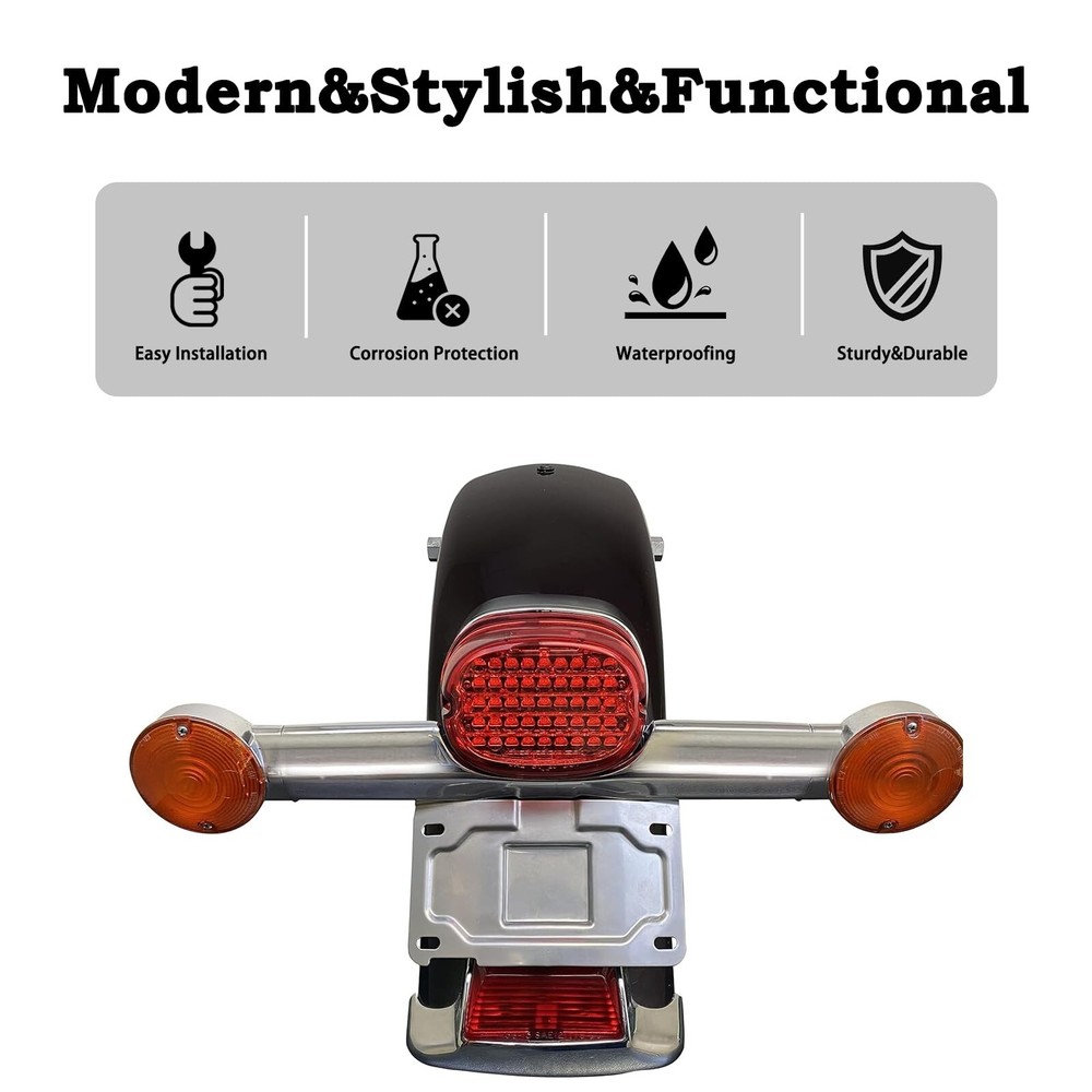 Custom Dynamics License Plate Relocation Kit #CD-LPR-KIT Harley Davidson