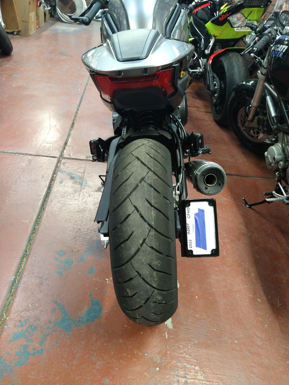 Cfmoto 700 CLX Sport / Heritage License Plate Relocator Bracket/W Turn Signals