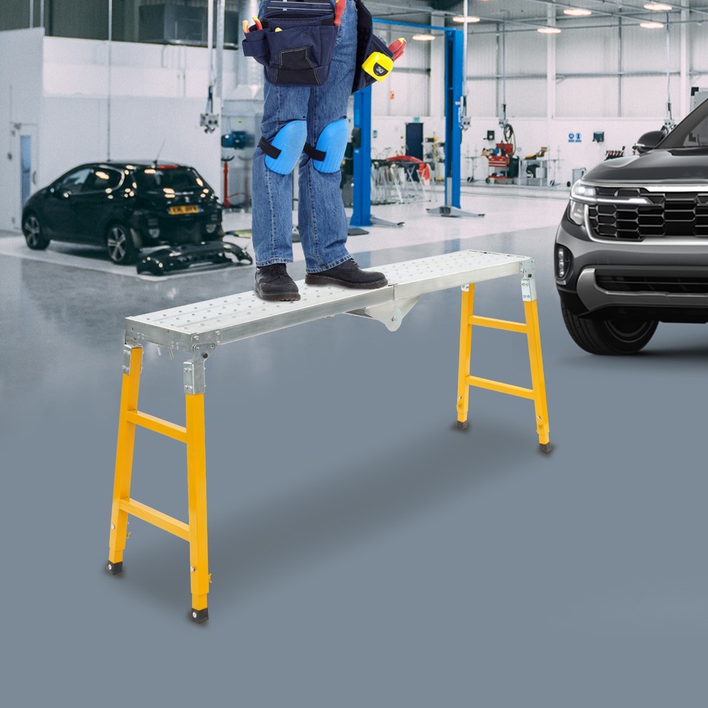 Portable Work Platform Adjustable with Folding Legs for Workshop/Garage/OfficeUS