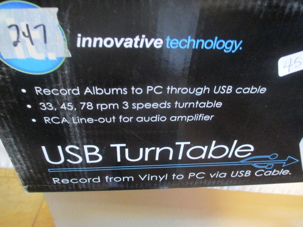 USB Turntable Vinyl Record Player It Innovative Technology Record to PC Computer