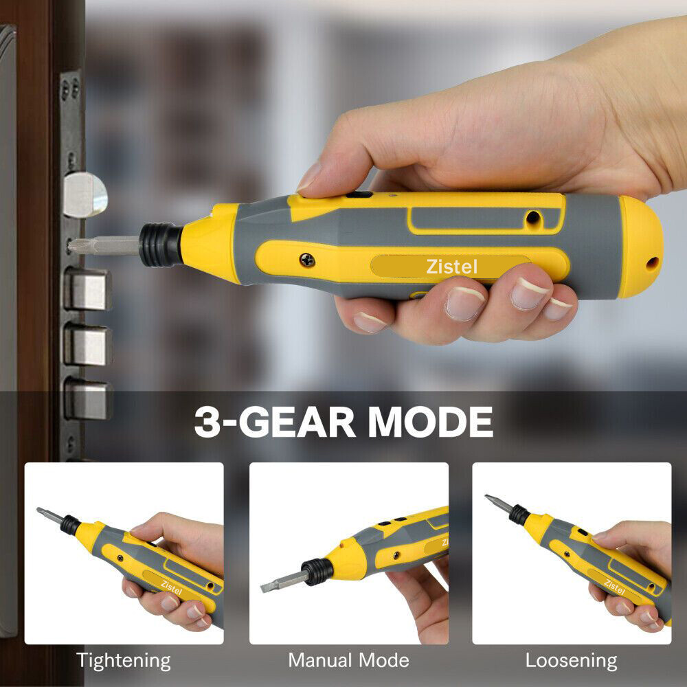 4V Cordless Screwdriver Kit Electric USB Rechargeable Power Tool 43pcs Bits Set