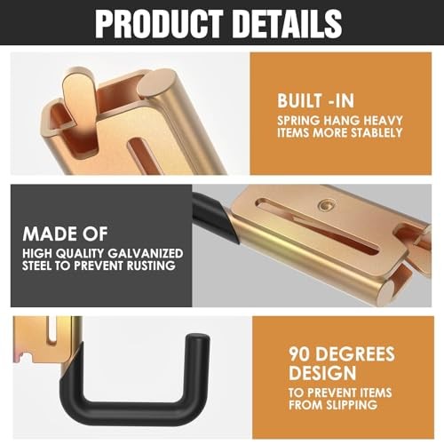E Track Hooks Heavy Duty E Track J Hooks E-Type Track 6PCS E-Type Track J Hooks