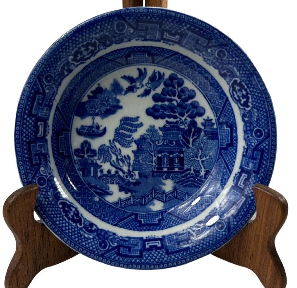 Allerton’s Willow Flow Blue 5" Antique Dessert Bowls Lot Set Of 11