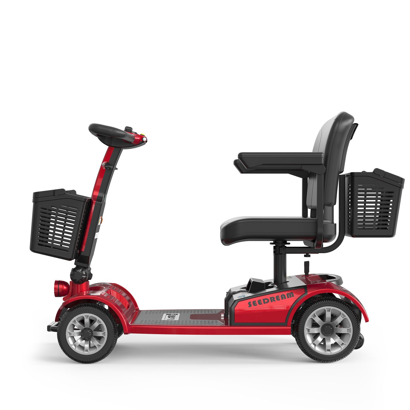 4 Wheel Electric Mobility Scooter for Adults & Seniors, 300W Motor, 15° Climbing