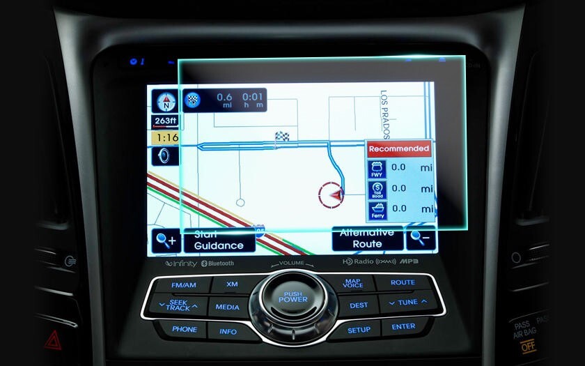 Crystal Clear Screen Protector for 2014 Hyundai Sonata Vehicle Navigation