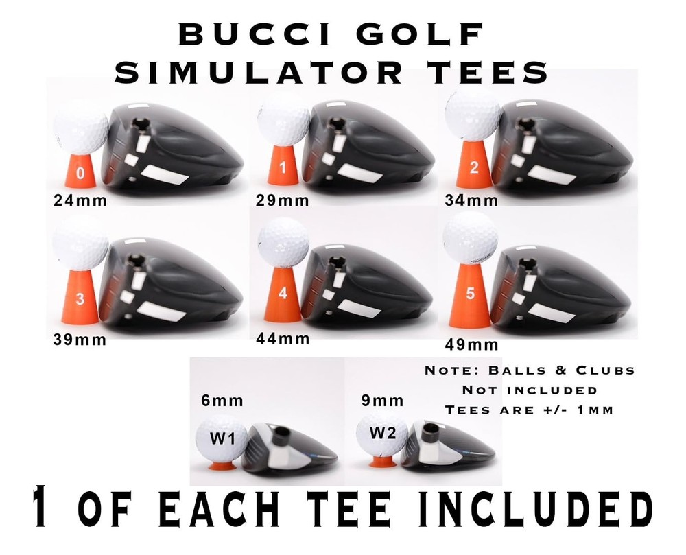 Golf Simulator Tees 8 Piece Set 2025 Visit The More Options and Bulk Quantities