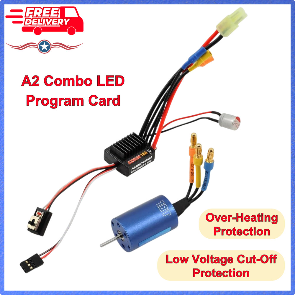 Hobbywing EZRUN-18A-SL ESC A2 Combo Digital LED Program Card Multiple Protection