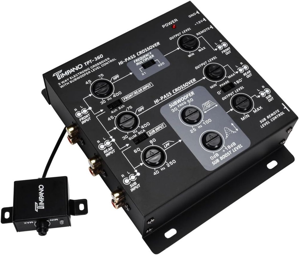 3-Way Electronic Crossover with Remote Control for Ultimate Audio Optimization