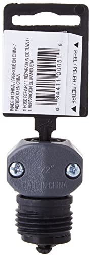805054-1002 Small Garden Hose Coupling, 1/2 In, Male 1/2 Inch Gray