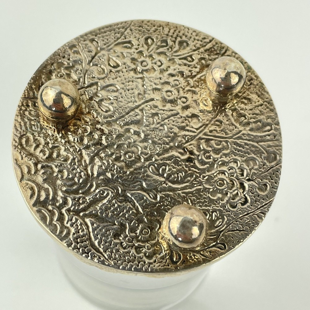 Antique Chinese Export Solid Silver Possibly Wing Chun Miniature Footed Tray