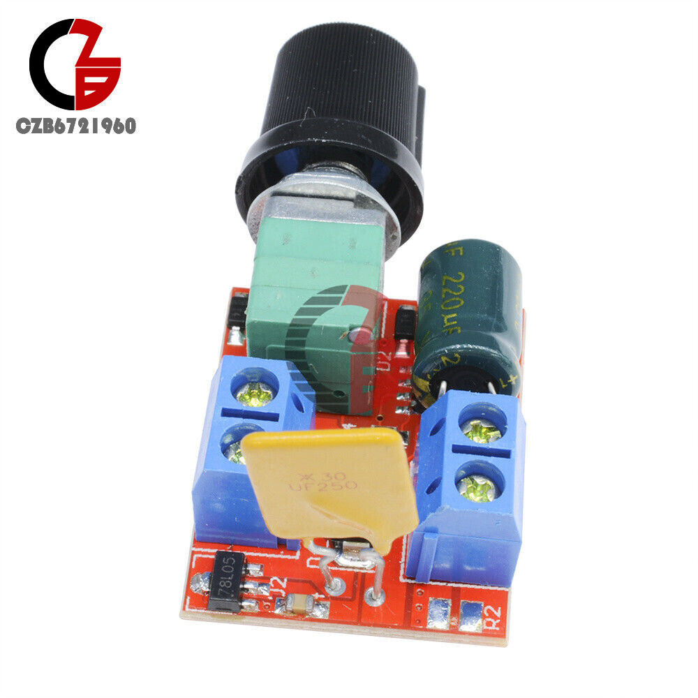Mini DC 5A Motor PWM Speed Controller 3V-35V Speed Control Switch LED Dimmer New