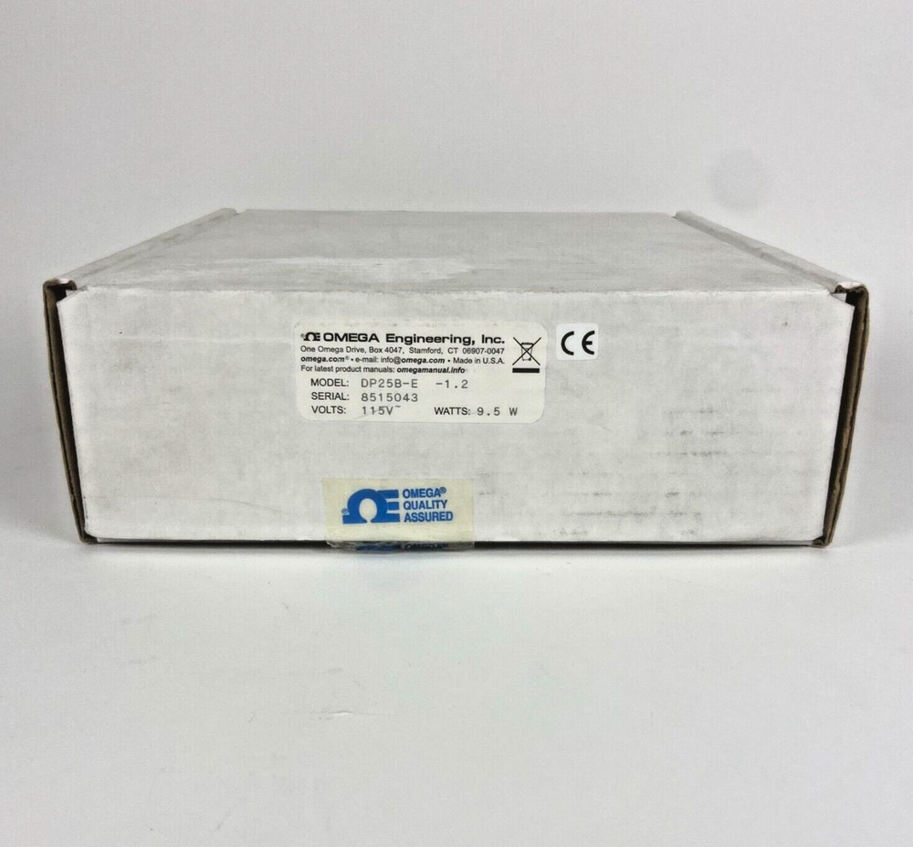 Omega Engineering DP25B-E-1.2 Digital Process Panel Meter 115VAC 4-Digit 1/8 DIN