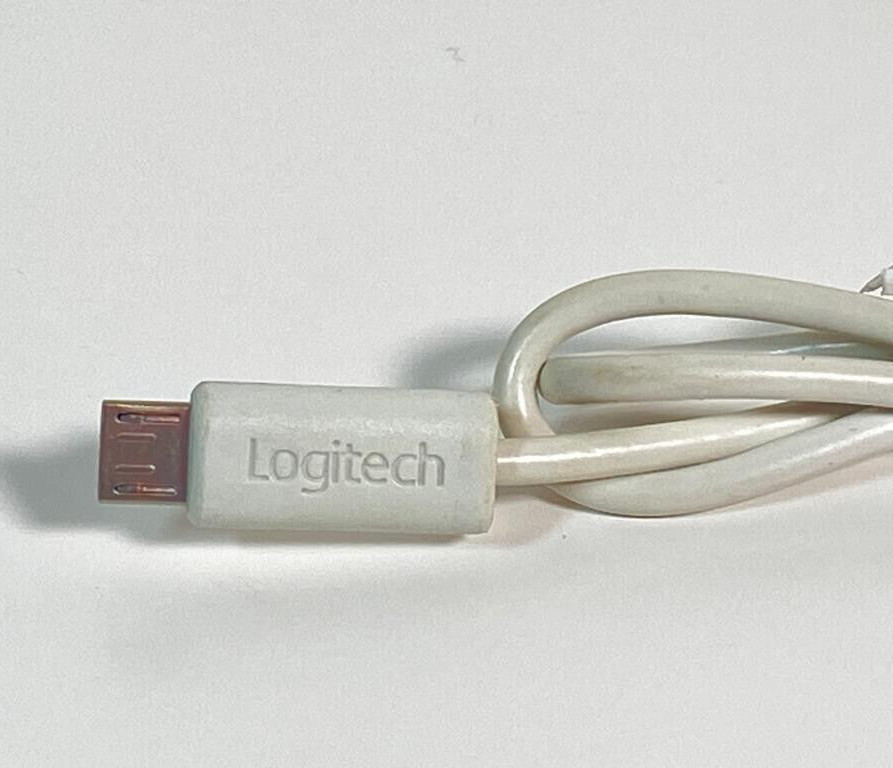 Logitech Micro USB Charging & Data Sync Cable, 16" - White