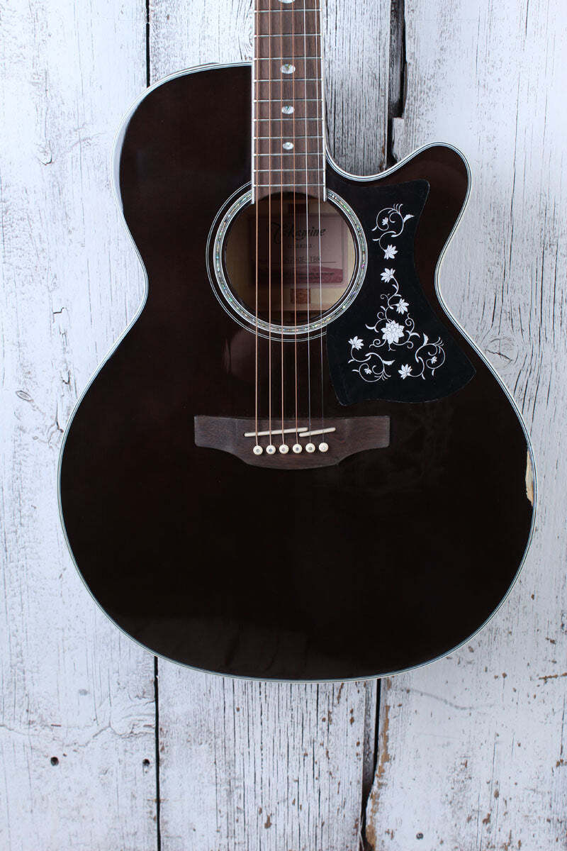Takamine GN75CE Mini Jumbo Acoustic Electric Guitar Transparent Black Finish
