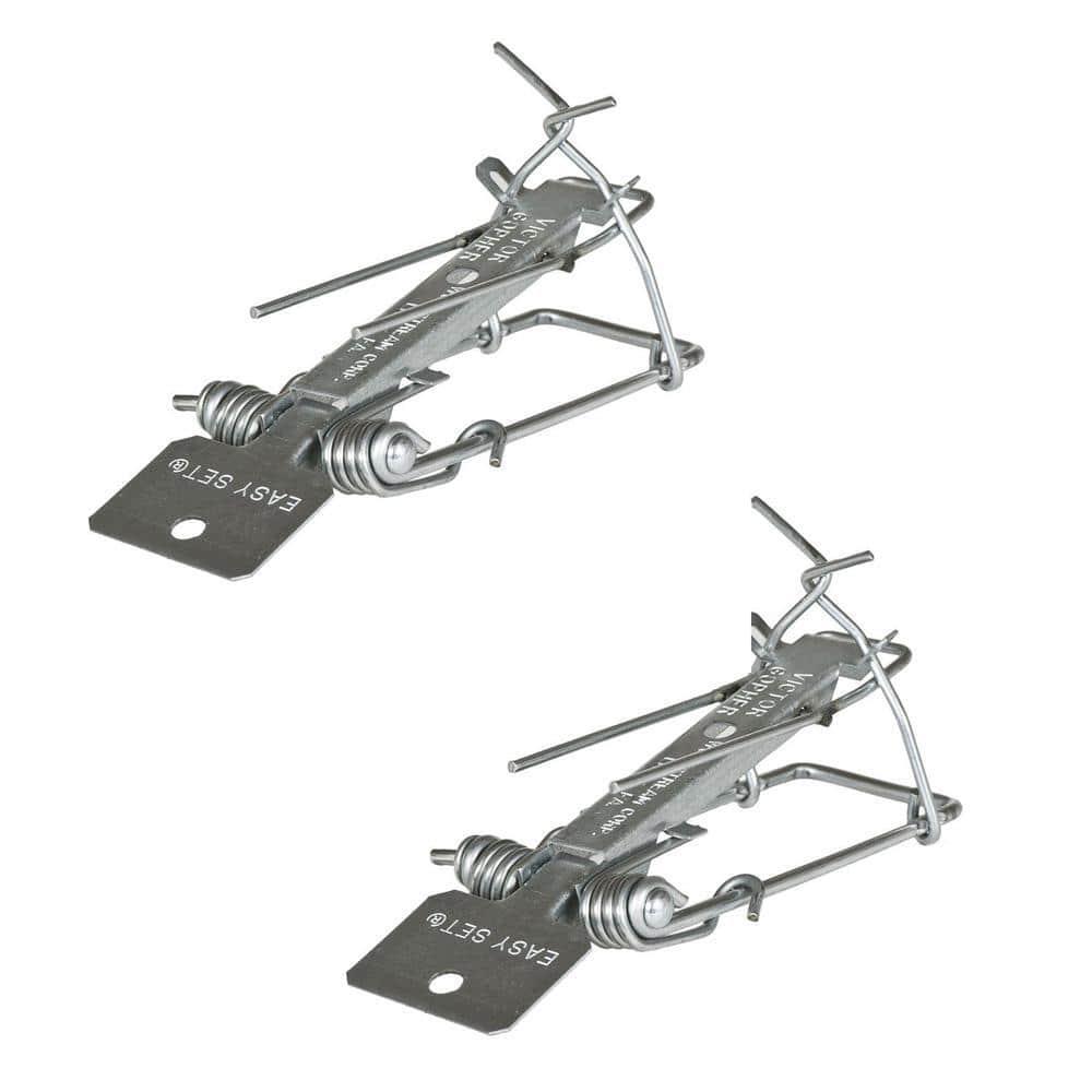 Easy-Set Outdoor Gopher Trap Galvanized Steel Allows Durable Soil Types, 2-Pack