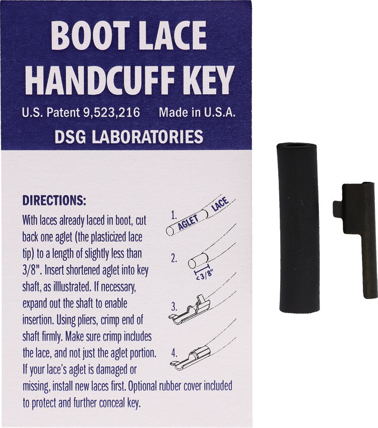 New Shomer-Tec Boot Lace Covert Handcuff Key UHK-5