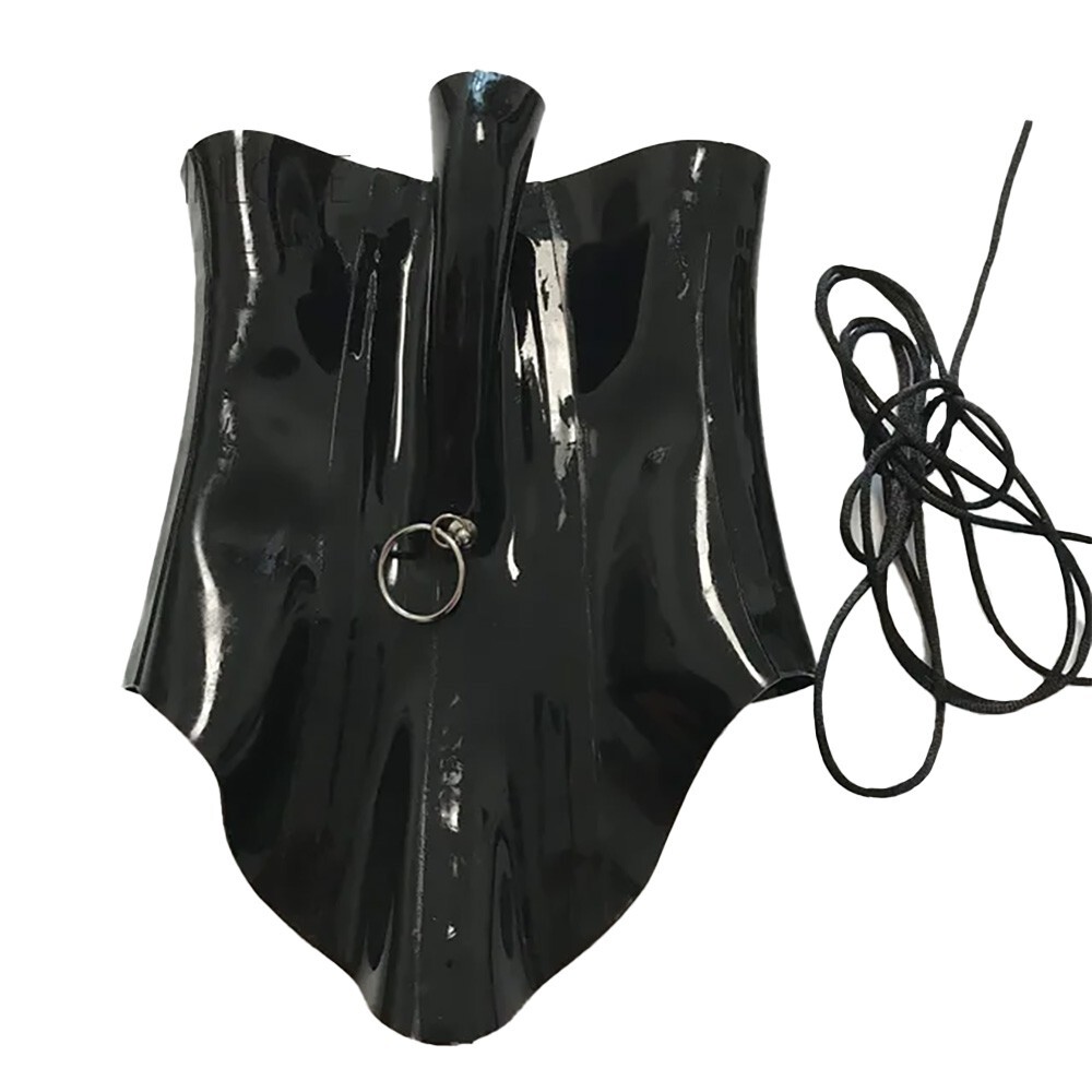Black Latex Corset Collar Neck Stranglehold Rubber Neck Corset Collar Fetish US