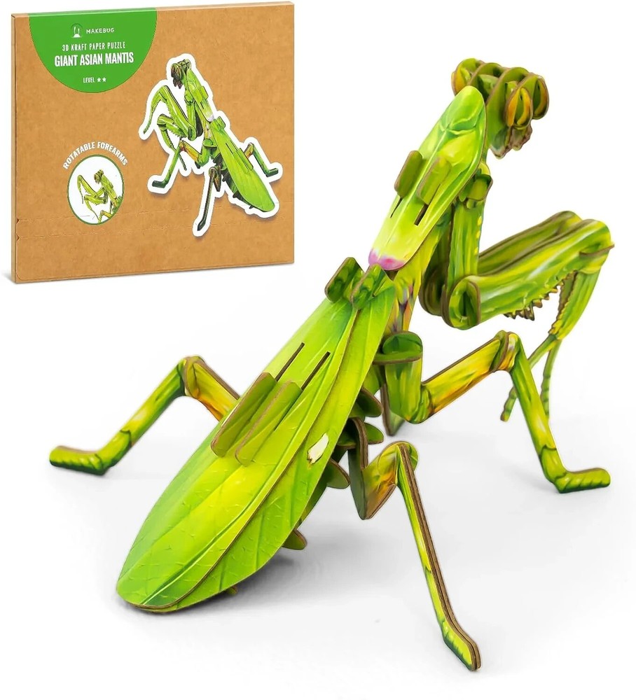 MakeBug C0013 Giant Praying Mantis 3D Kraft Paper Puzzle