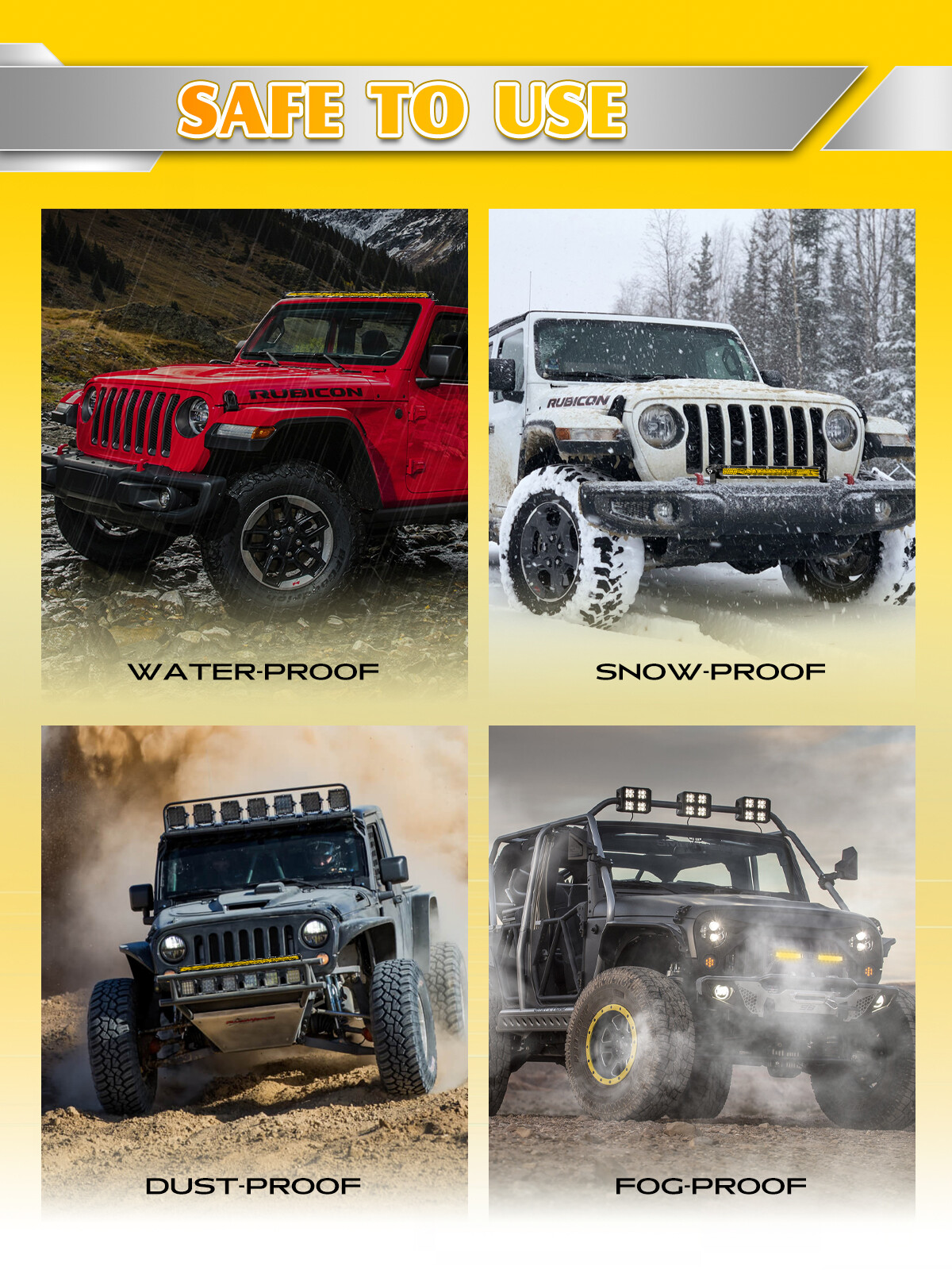 12 inch Amber LED Light Bar Single Row Thin Fog Work Driving Truck UTV ATV Boat