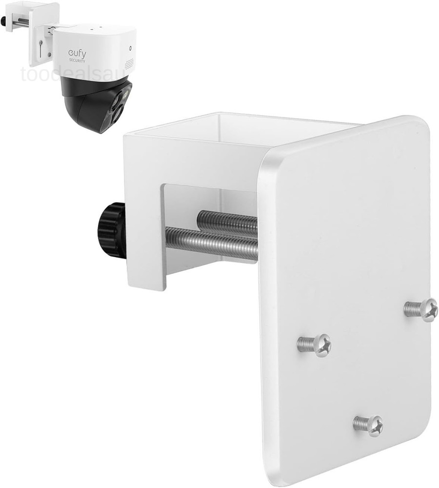 1-Pack, White - Gutter Mount Bracket Compatible with Eufy Security SoloCam S340.