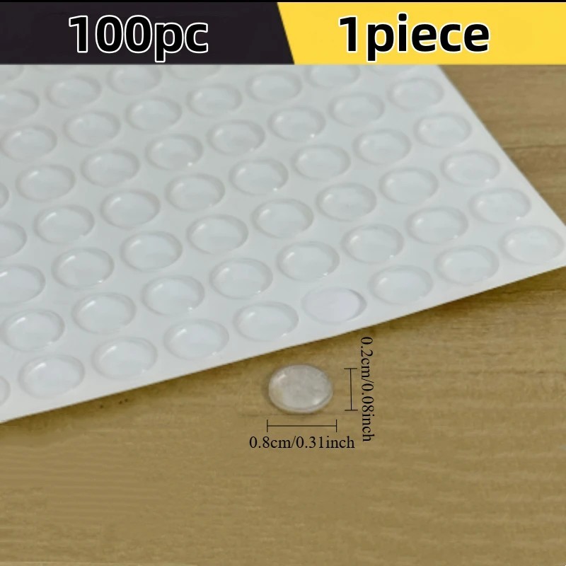 100 Pcs Cabinet Door Rubber Self Adhesive Bumpers Sound Dampening Clear Bumper