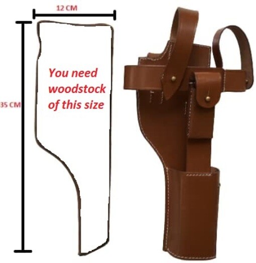 German WWI Mauser C-96 Broomhandle Holster Rig - DARK TAN