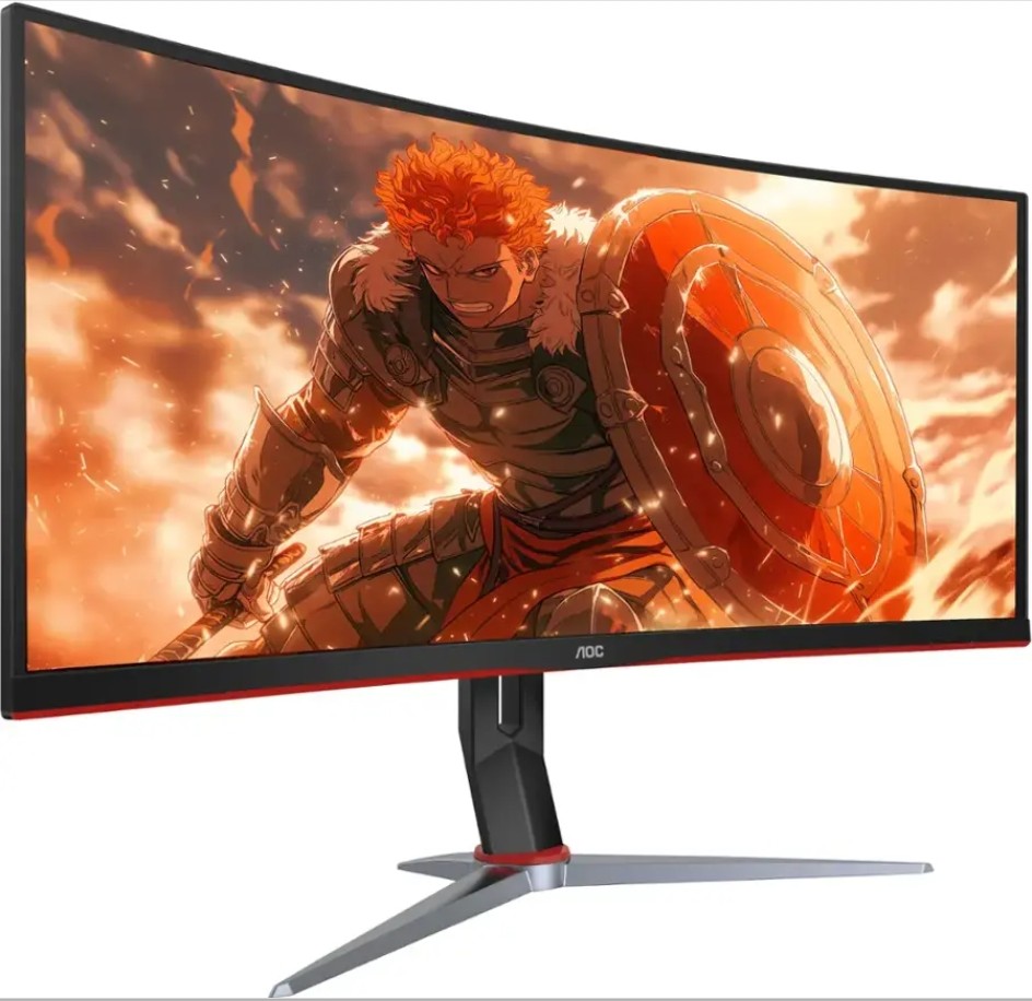 AOC CU34G2XP 34" VA Curved Gaming Monitor, WQHD (3440x1440), 180Hz, HDR 400