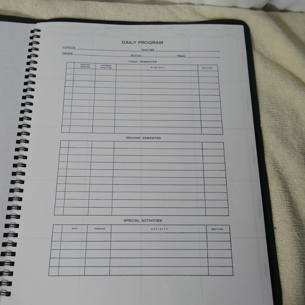 SQUIBB'S Lesson Plan Book No. 812 Maroon