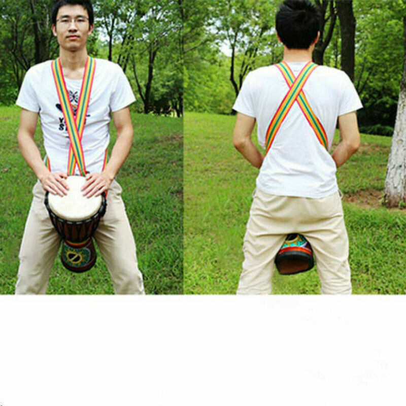 Djembe Standing Shoulder Strap African Hand Drum Percussion Belt Adjustable Long
