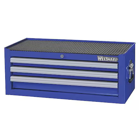 Westward 32H850 Westward Intermediate Chest, 3-Drawers, Powder Coated Blue,