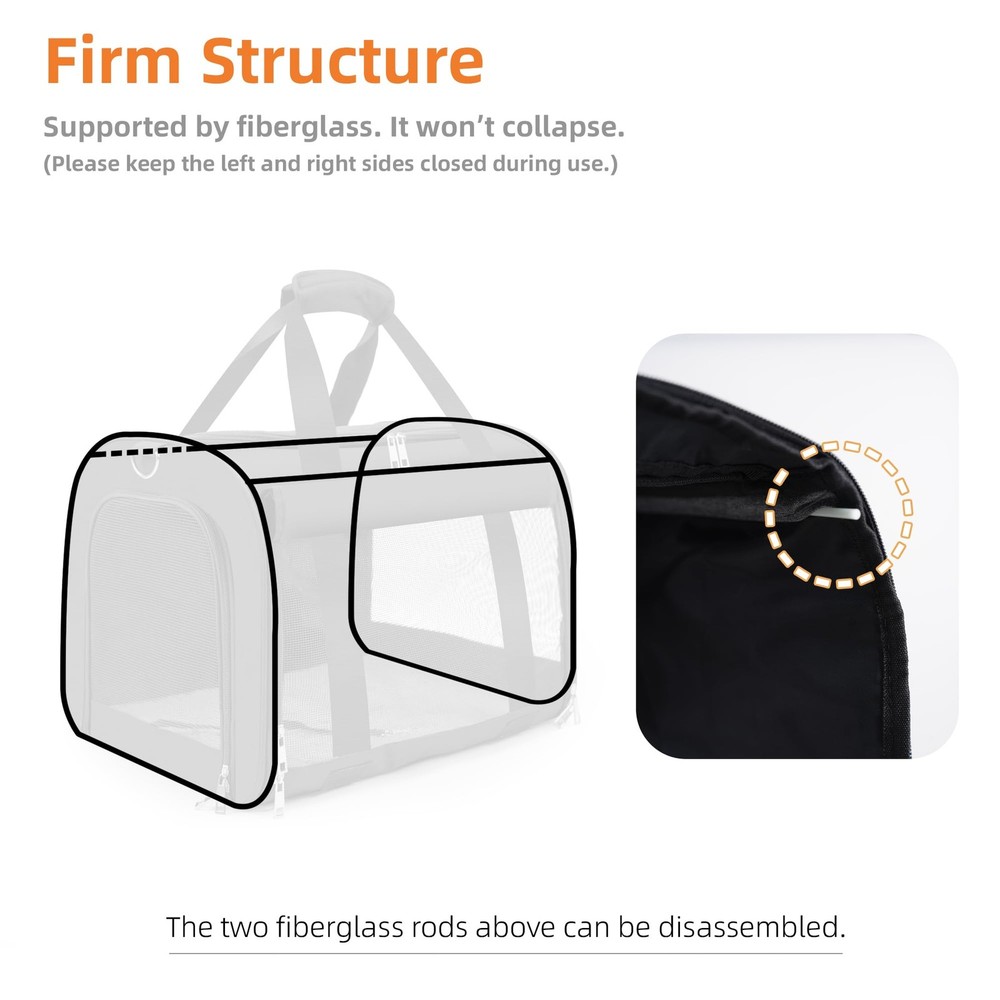 Cat Carrier Backpack - Multifunctional, Firm & Foldable with Roll-Up Shade, B