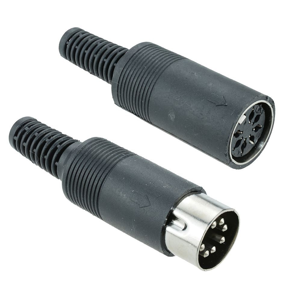 Pair 7-Pin DIN Plug + Socket Connector