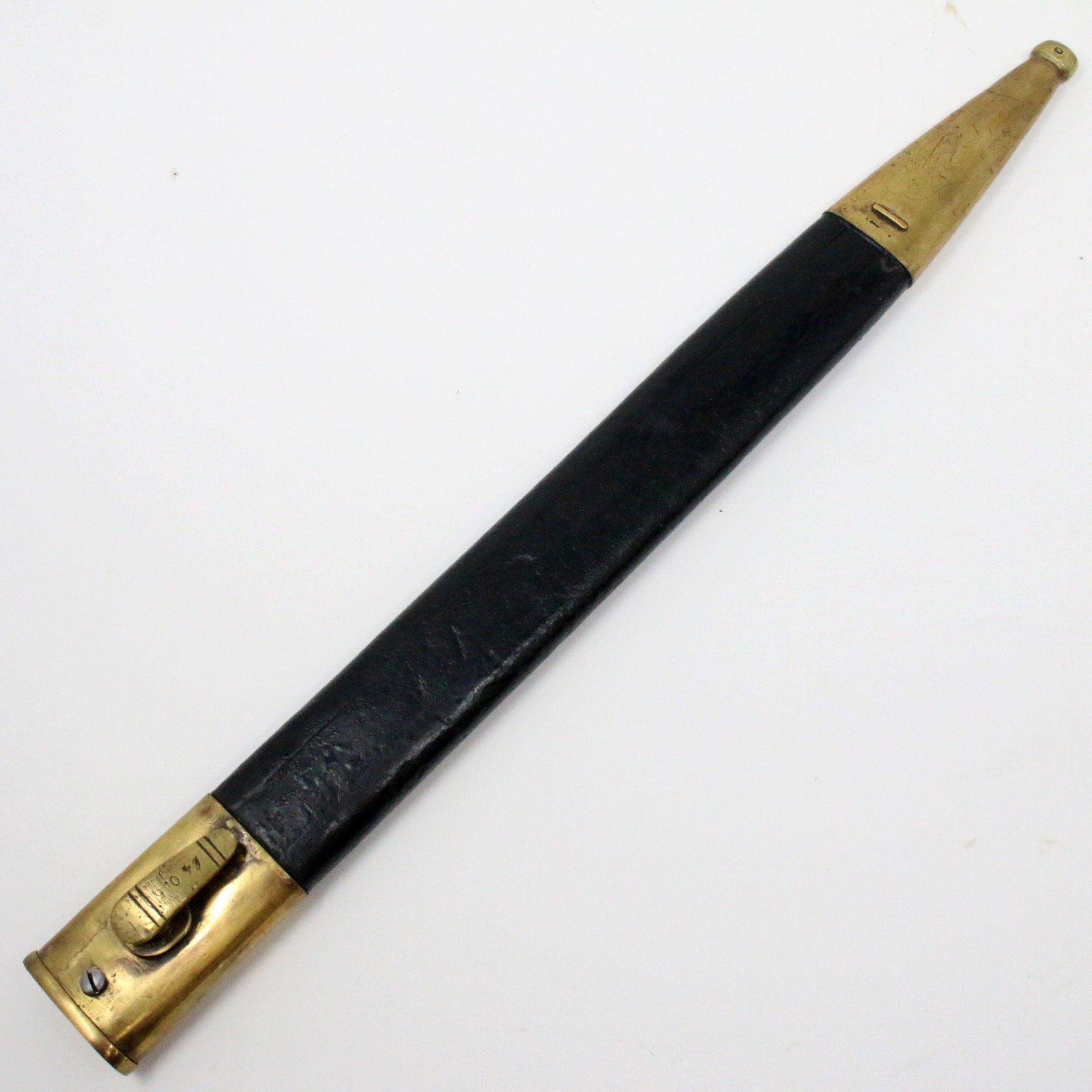 Argentine M1909 Mauser Bayonet Hooked WKC Solingen Leather Scabbard w/Fittings D