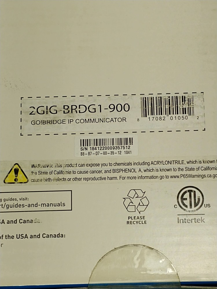 GO! BRIDGE IP COMMUNICATOR 2GIG-BRDG1-900