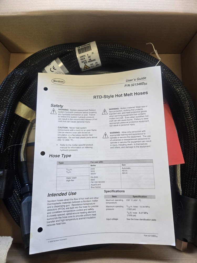 NORDSON HOT MELT HOSE