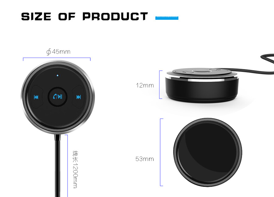 Bluetooth Adapter Car Audio Music Receiver Player Handsfree USB Power 3.5mm Jack