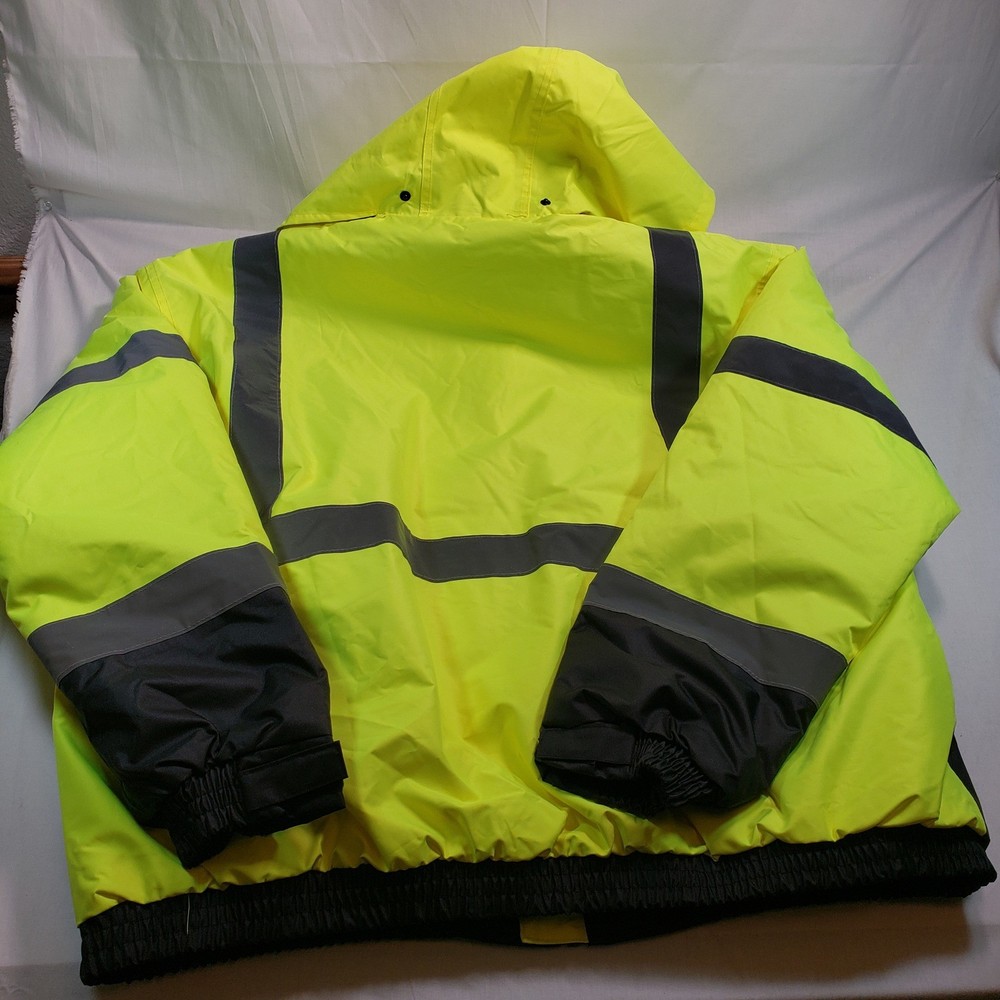 Work Ready High Visibility Class 3 Waterproof Safety Jacket 3XL Neon Yellow