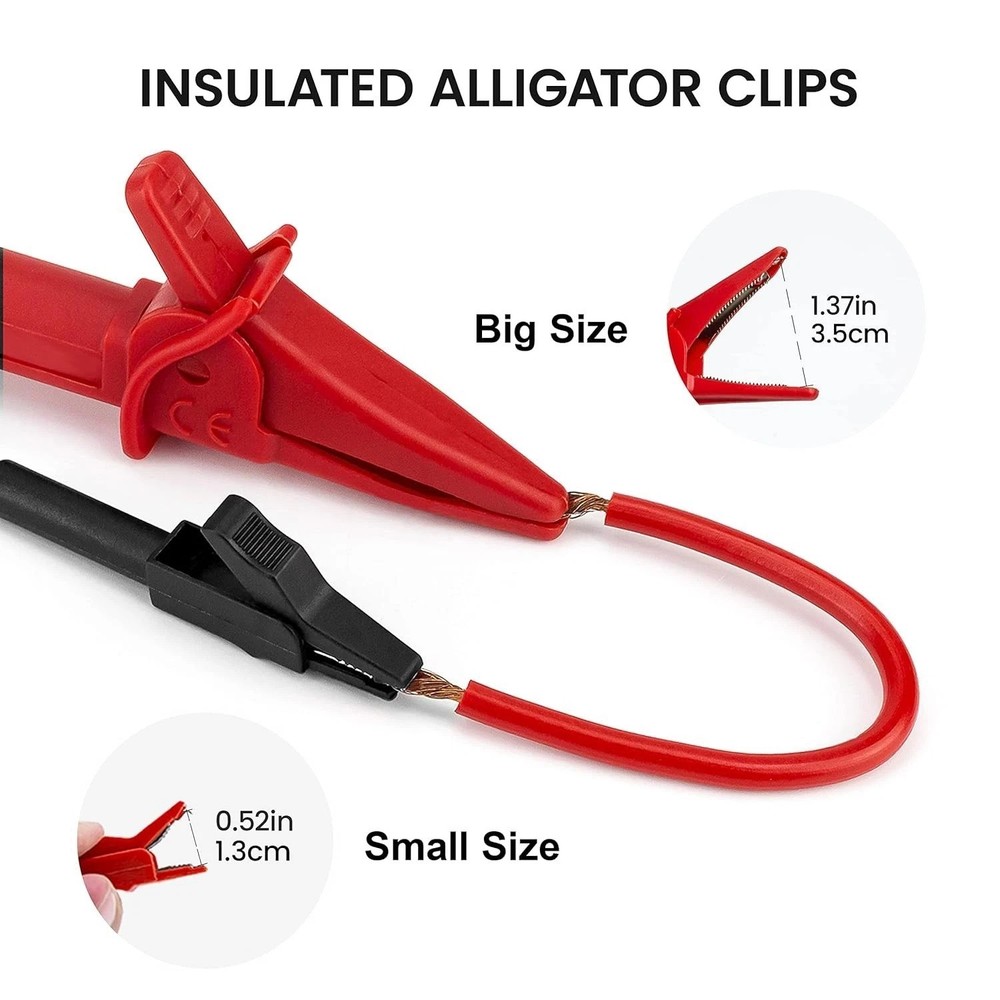 23PCS Multimeter Leads Kit with Replaceable Precision Probes Set and Alligat...