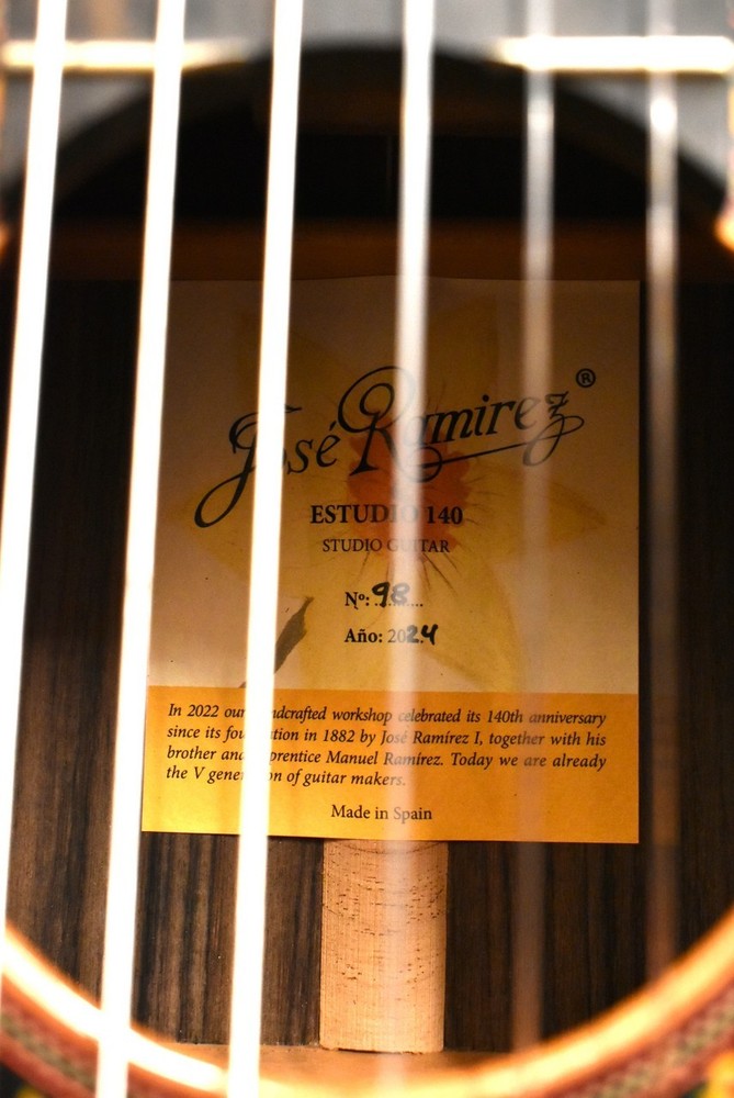 Jose Ramirez Estudio 140 2024 Nylon String Classical Guitar