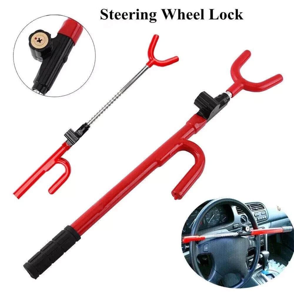 Steering Wheel Lock The Club Twin Hooks Anti Theft Universal Car Van Truck SUV